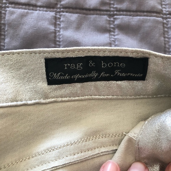 Rag & Bone muted silver lamb leather pants - Picture 3 of 4